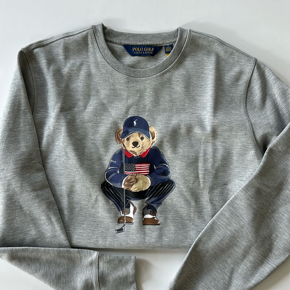 Polo by Ralph Lauren Gray Sweatshirt with Blue Graphic - Picture 6 of 9